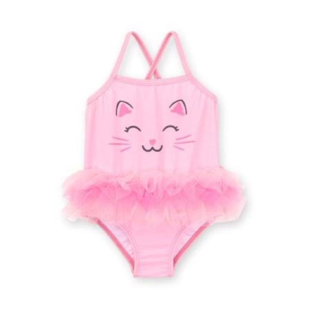 Healthtex Kitty Cat One Piece Tutu Swimwsuit